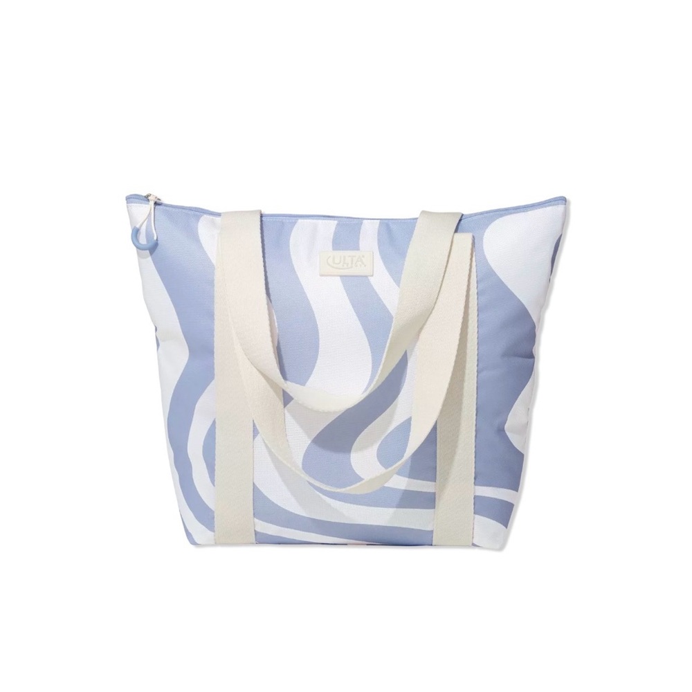 Ulta Blue Insulated Tote Bag with Cream Straps